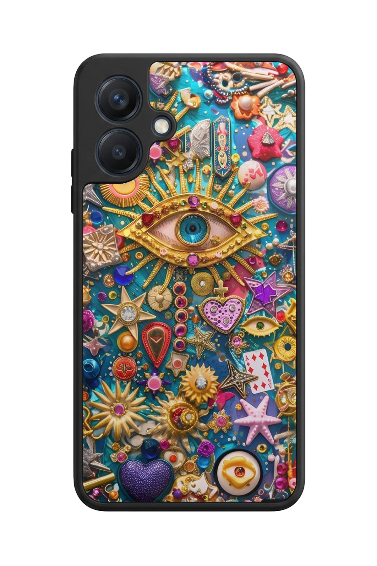 Samsung Galaxy A07 Uyumlu Göz Tasarımlı Glossy Premium Kılıf