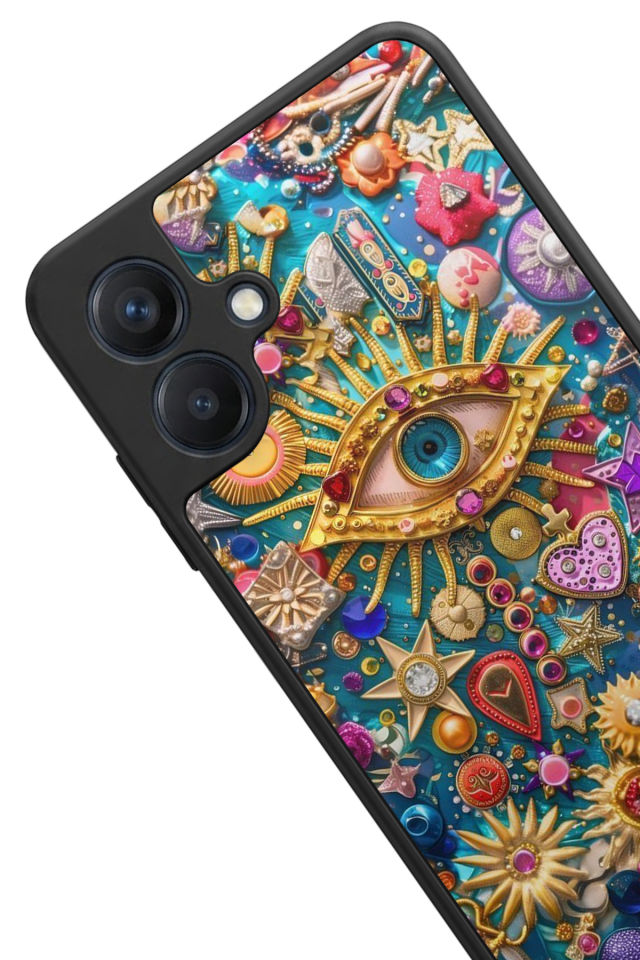 Samsung Galaxy A07 Uyumlu Göz Tasarımlı Glossy Premium Kılıf