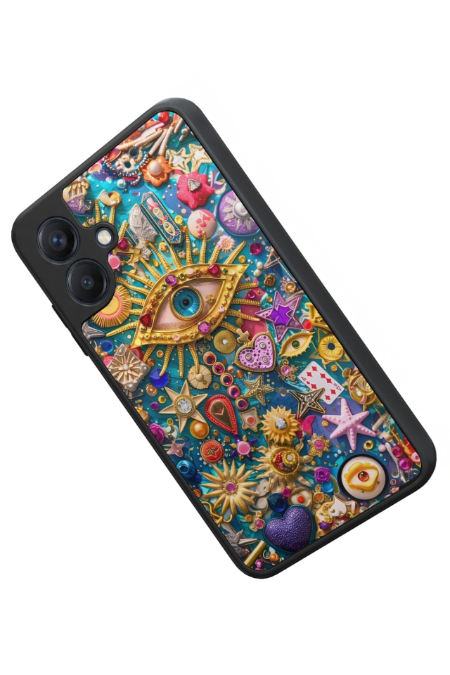 Samsung Galaxy A07 Uyumlu Göz Tasarımlı Glossy Premium Kılıf