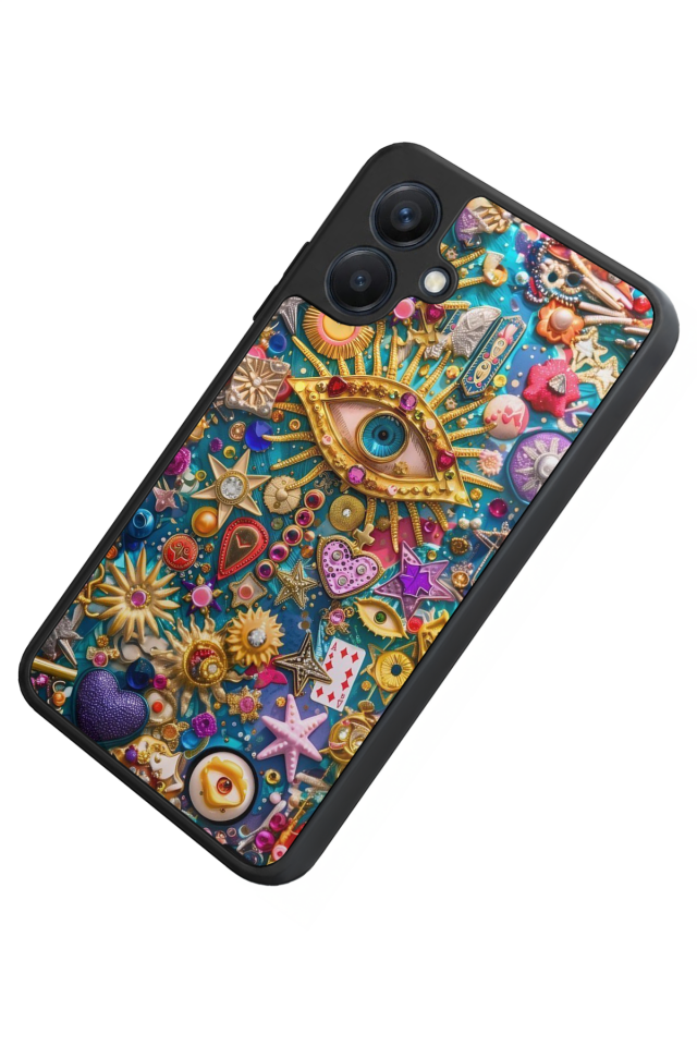 Samsung Galaxy A07 Uyumlu Göz Tasarımlı Glossy Premium Kılıf