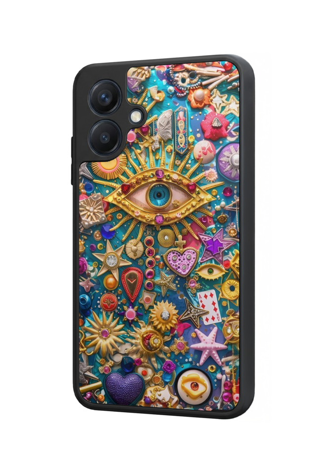 Samsung Galaxy A07 Uyumlu Göz Tasarımlı Glossy Premium Kılıf