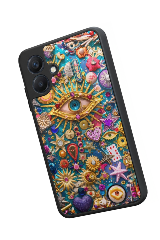 Samsung Galaxy A07 Uyumlu Göz Tasarımlı Glossy Premium Kılıf