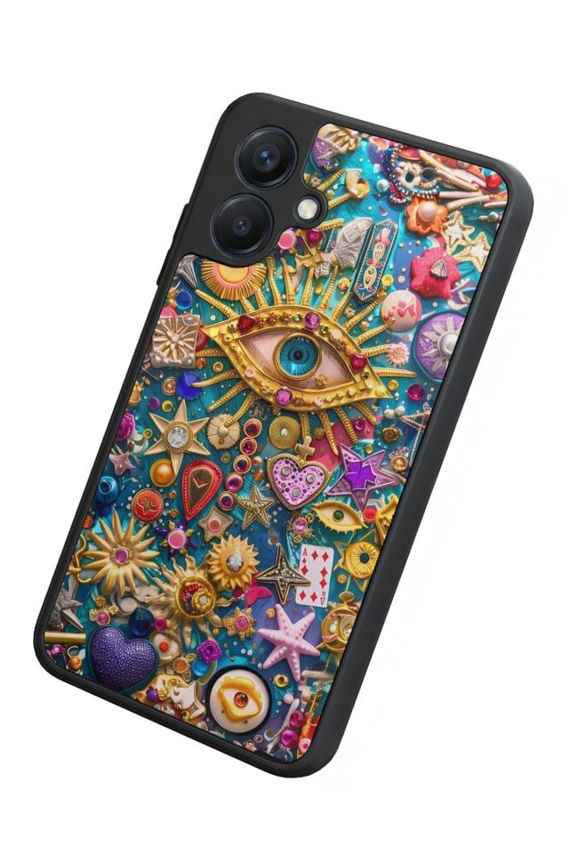 Samsung Galaxy A07 Uyumlu Göz Tasarımlı Glossy Premium Kılıf