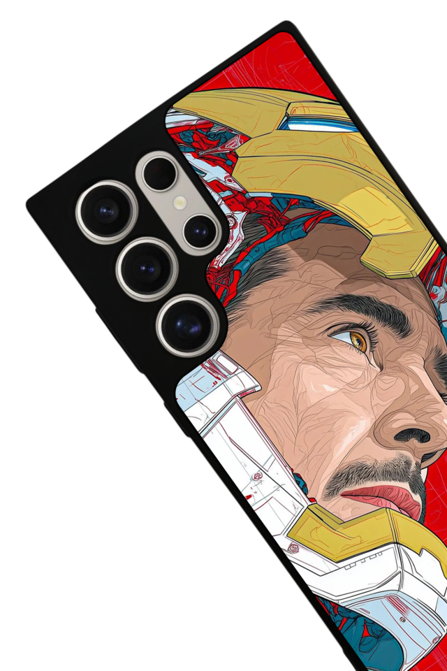 Samsung Galaxy S22 Ultra Uyumlu Iron Man ( Demir Adam ) Tasarımlı Glossy Premium Kılıf