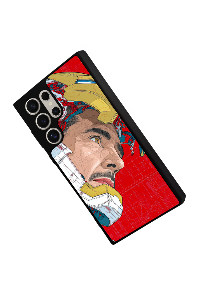 Samsung Galaxy S22 Ultra Uyumlu Iron Man ( Demir Adam ) Tasarımlı Glossy Premium Kılıf