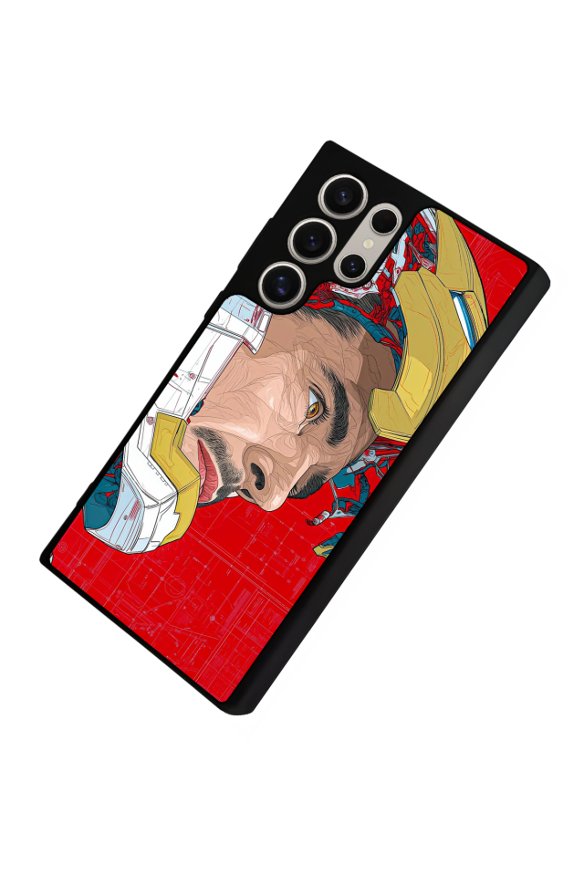 Samsung Galaxy S22 Ultra Uyumlu Iron Man ( Demir Adam ) Tasarımlı Glossy Premium Kılıf
