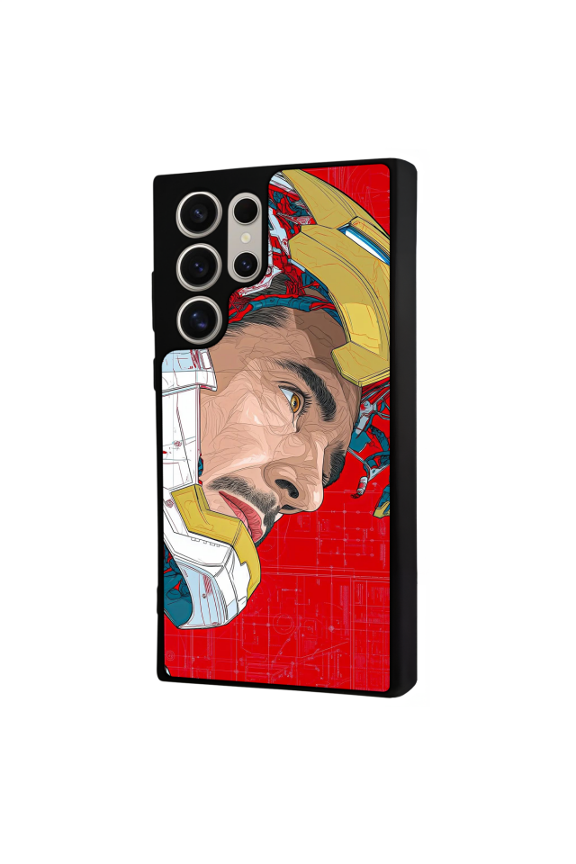 Samsung Galaxy S22 Ultra Uyumlu Iron Man ( Demir Adam ) Tasarımlı Glossy Premium Kılıf