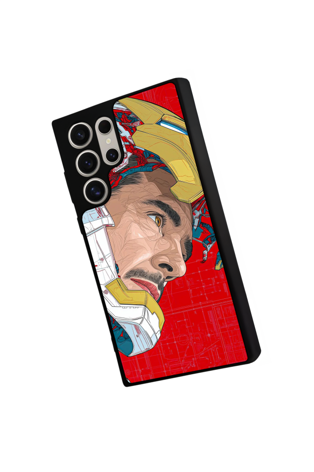 Samsung Galaxy S22 Ultra Uyumlu Iron Man ( Demir Adam ) Tasarımlı Glossy Premium Kılıf