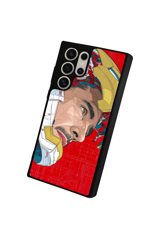 Samsung Galaxy S22 Ultra Uyumlu Iron Man ( Demir Adam ) Tasarımlı Glossy Premium Kılıf