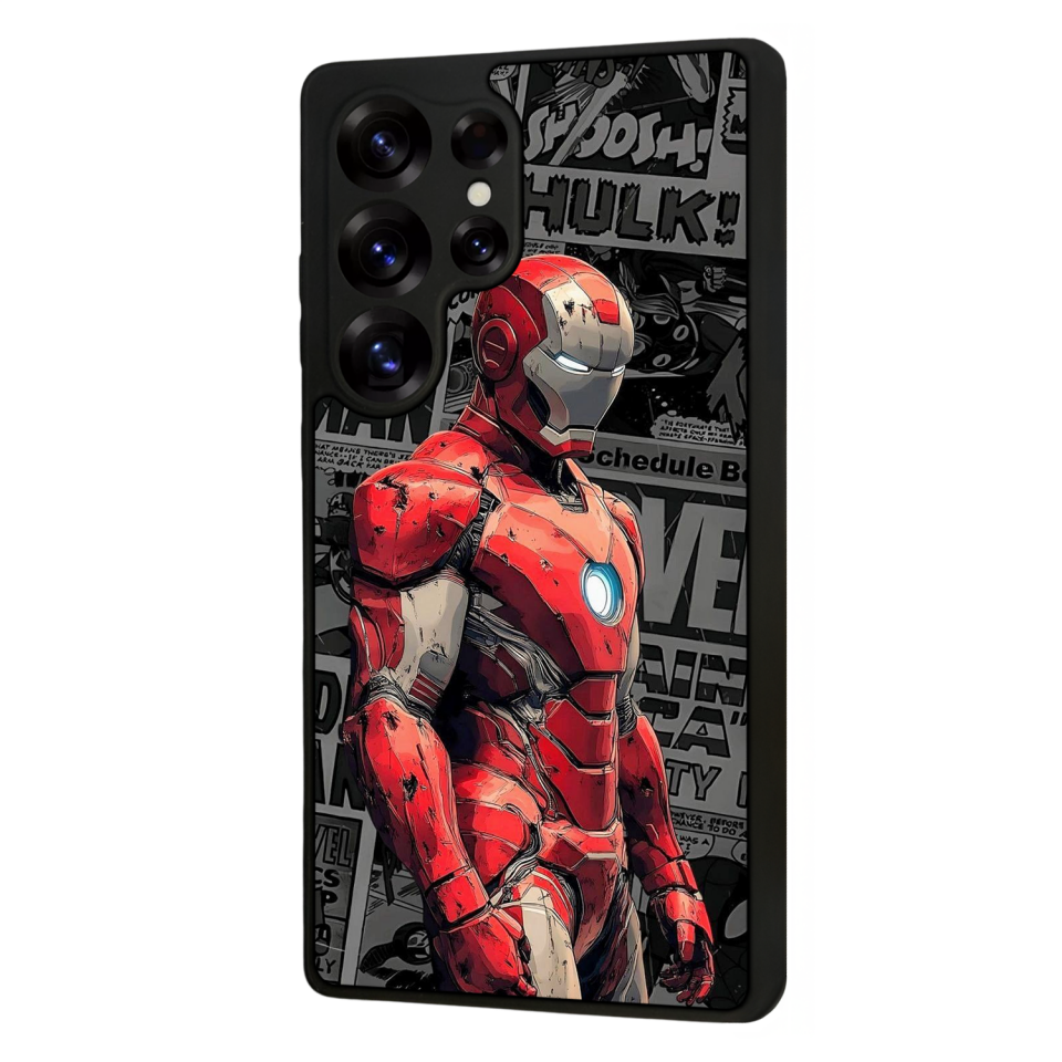 Samsung Galaxy S25 Ultra Uyumlu  Iron Man ( Demir Adam ) Tasarımlı Glossy Premium Kılıf