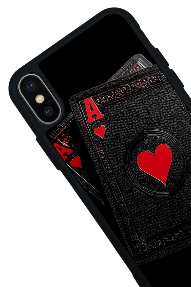 iPhone X/ XS Uyumlu Kart Tasarımlı Glossy Premium Kılıf