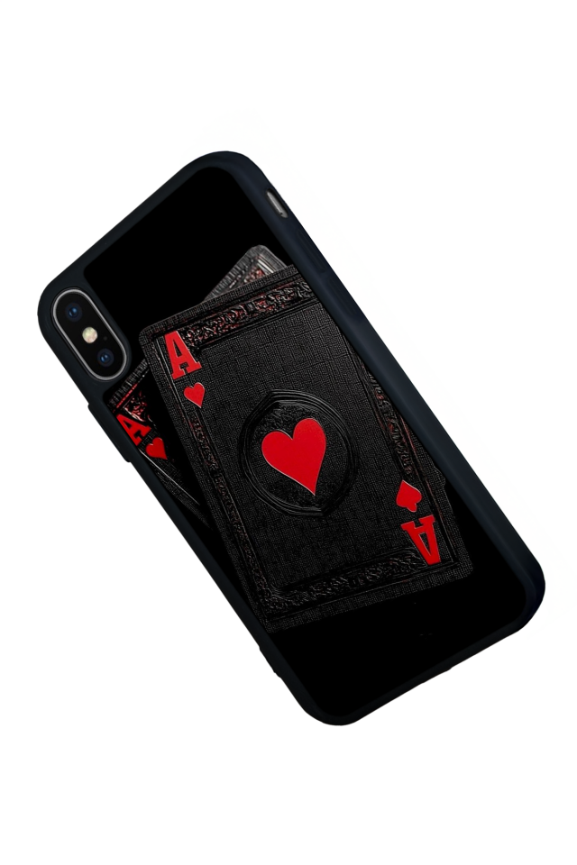iPhone X/ XS Uyumlu Kart Tasarımlı Glossy Premium Kılıf