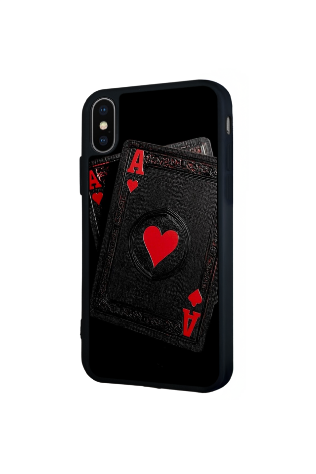 iPhone X/ XS Uyumlu Kart Tasarımlı Glossy Premium Kılıf
