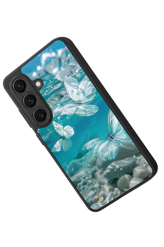 Samsung Galaxy S26 Uyumlu Kelebek Tasarımlı Glossy Premium Kılıf