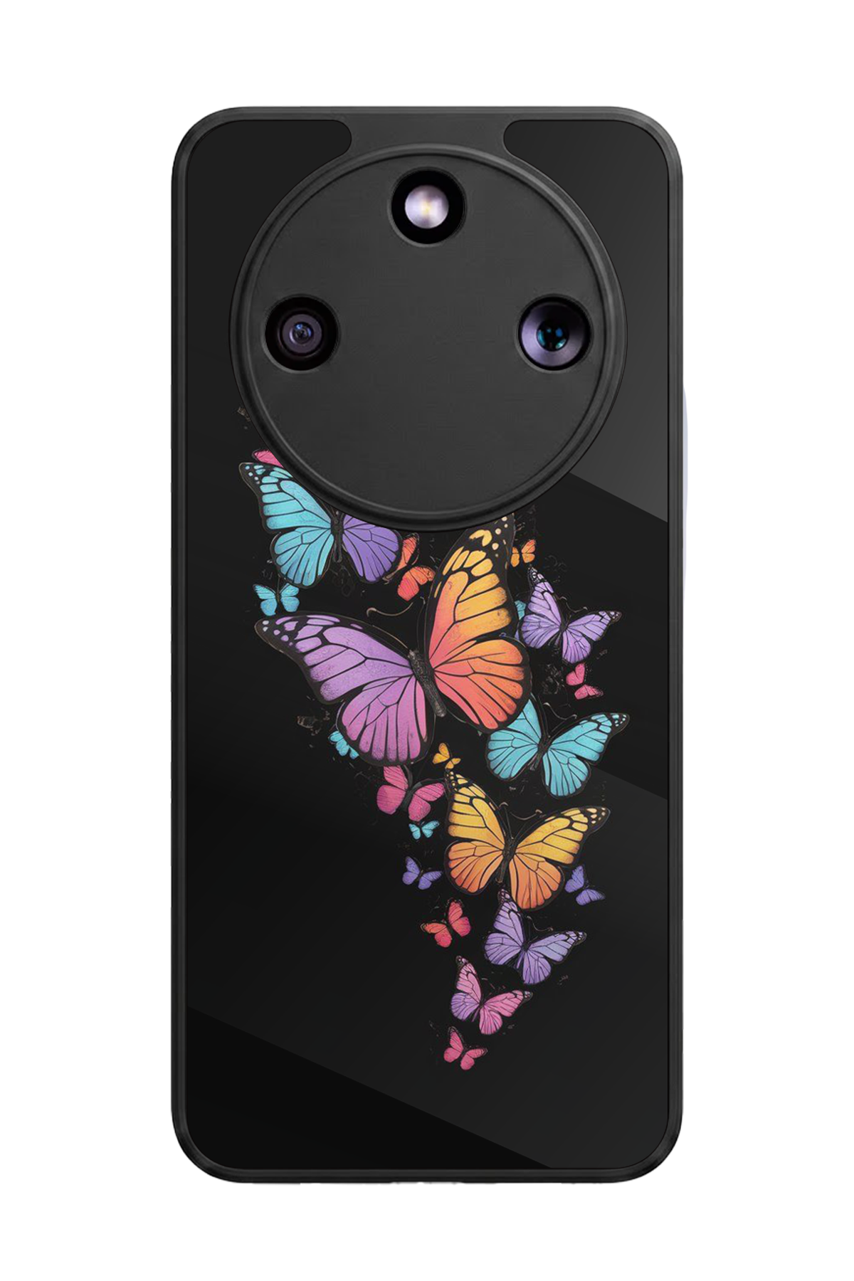 Honor Magic 8 Lite Uyumlu Kelebek Tasarımlı Glossy Premium Kılıf