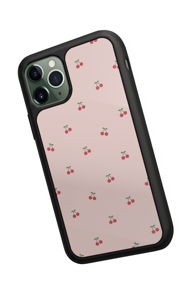iPhone 11 Pro Uyumlu Kiraz Tasarımlı Glossy Premium Kılıf