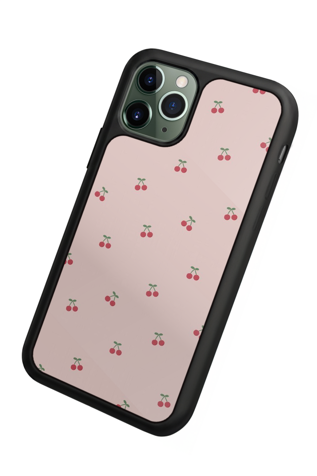 iPhone 11 Pro Uyumlu Kiraz Tasarımlı Glossy Premium Kılıf