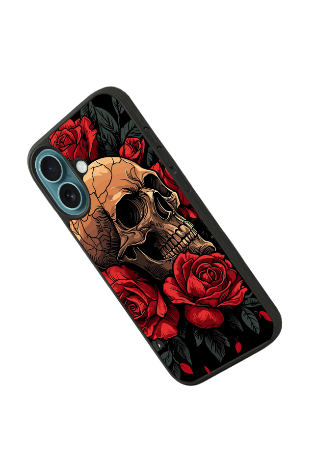 iPhone 16 Uyumlu KuruKafa Tasarımlı Glossy Premium Kılıf