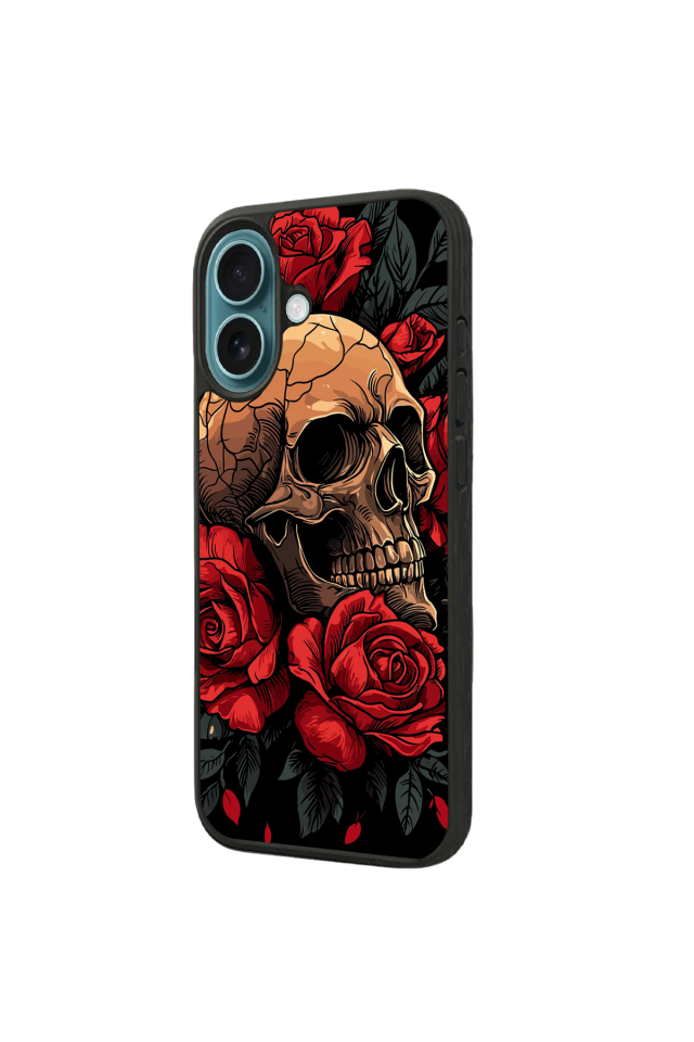 iPhone 16 Uyumlu KuruKafa Tasarımlı Glossy Premium Kılıf