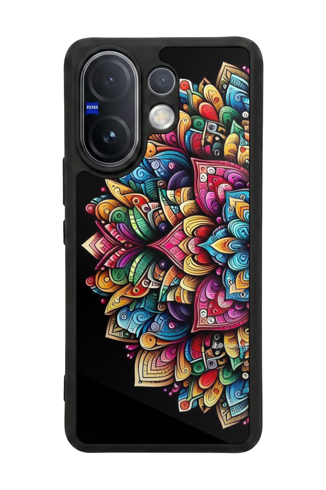 Vivo V60 Uyumlu Mandala Tasarımlı Glossy Premium Kılıf