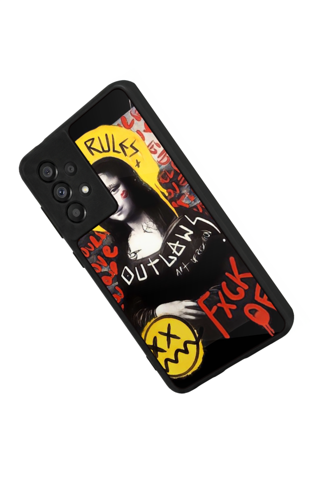 Samsung Galaxy A73 Uyumlu Monalisa Tasarımlı Glossy Premium Kılıf