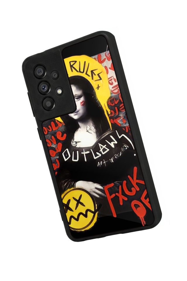 Samsung Galaxy A73 Uyumlu Monalisa Tasarımlı Glossy Premium Kılıf