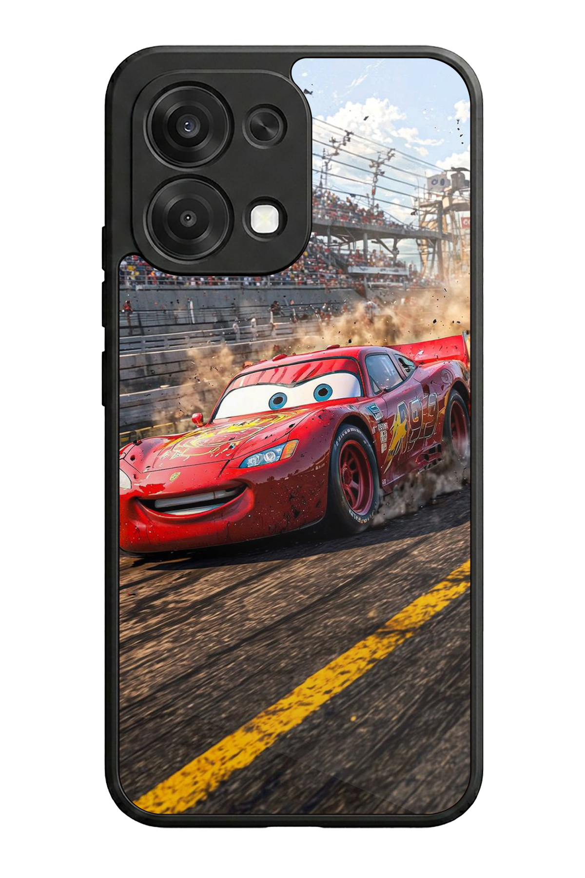 Oppo A6 Pro Uyumlu Şimsek McQueen Tasarımlı Glossy Premium Kılıf