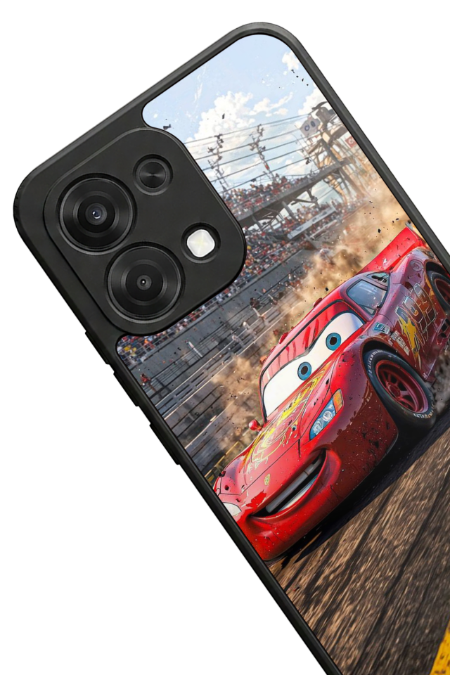 Oppo A6 Pro Uyumlu Şimsek McQueen Tasarımlı Glossy Premium Kılıf