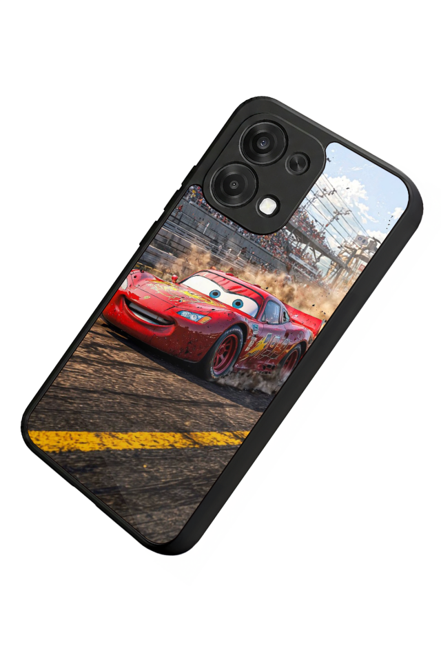 Oppo A6 Pro Uyumlu Şimsek McQueen Tasarımlı Glossy Premium Kılıf