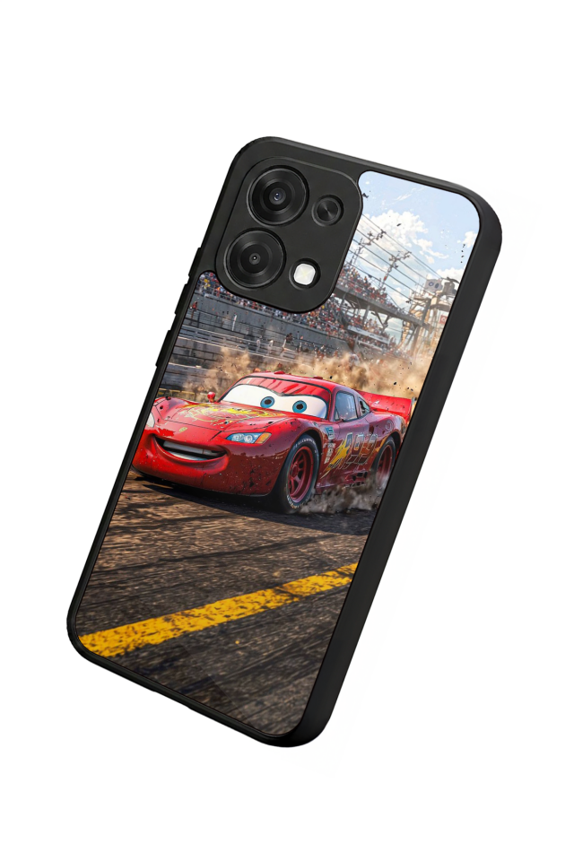 Oppo A6 Pro Uyumlu Şimsek McQueen Tasarımlı Glossy Premium Kılıf