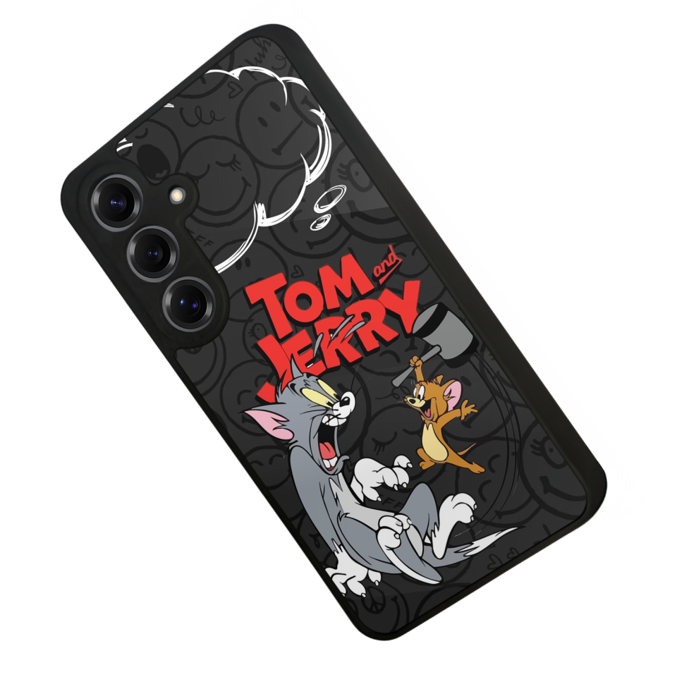 Samsung Galaxy S25 Uyumlu Tom And Jerry Tasarımlı Glossy Premium Kılıf