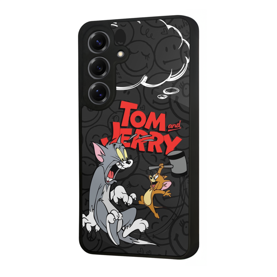 Samsung Galaxy S25 Uyumlu Tom And Jerry Tasarımlı Glossy Premium Kılıf