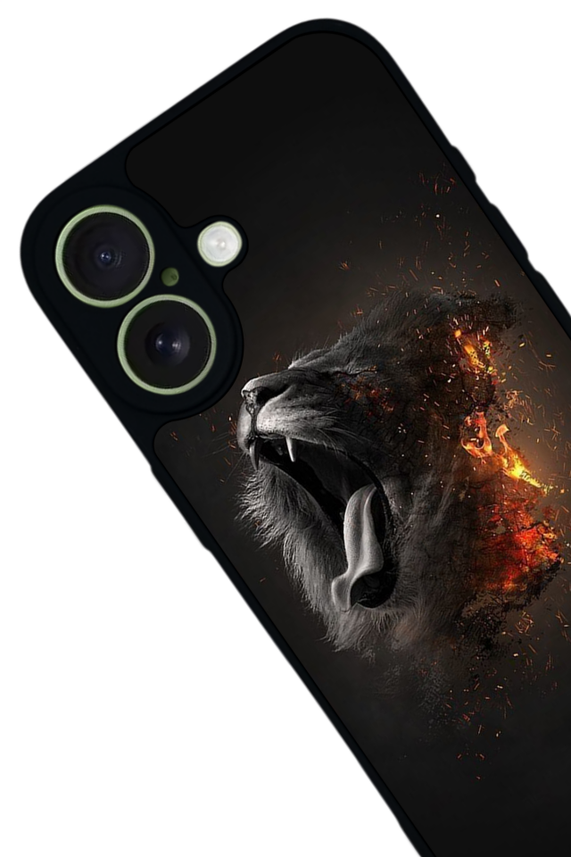 iPhone 17 Uyumlu Aslan Tasarımlı Glossy Premium Kılıf