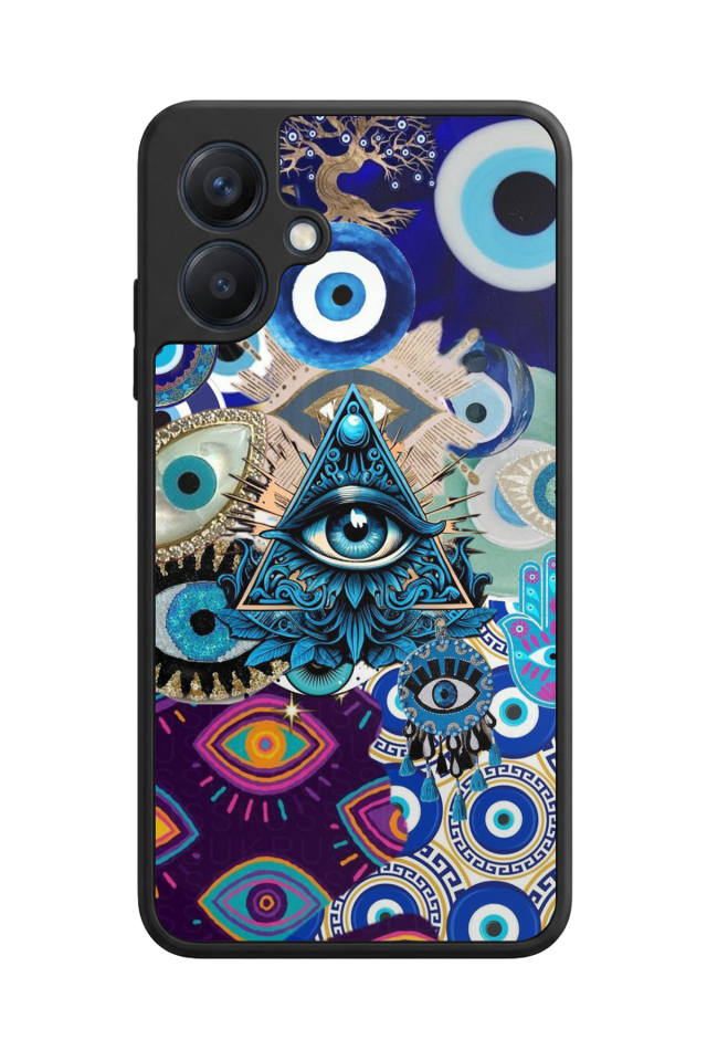 Samsung Galaxy A07 Uyumlu Göz Tasarımlı Glossy Premium Kılıf