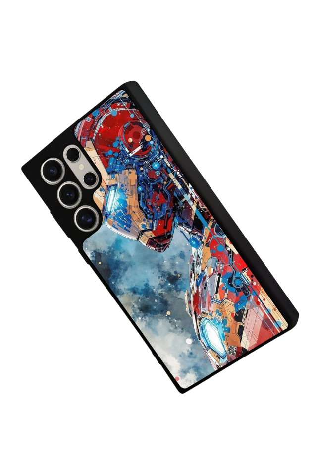 Samsung Galaxy S22 Ultra Uyumlu Iron Man ( Demir Adam ) Tasarımlı Glossy Premium Kılıf