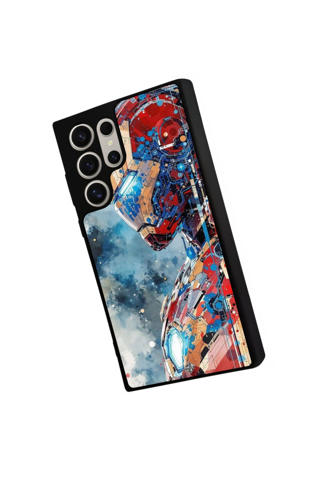 Samsung Galaxy S22 Ultra Uyumlu Iron Man ( Demir Adam ) Tasarımlı Glossy Premium Kılıf