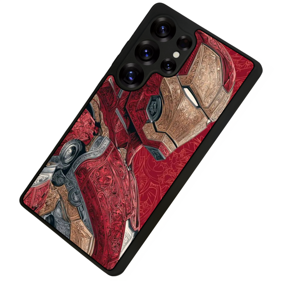 Samsung Galaxy S25 Ultra Uyumlu  Iron Man ( Demir Adam ) Tasarımlı Glossy Premium Kılıf