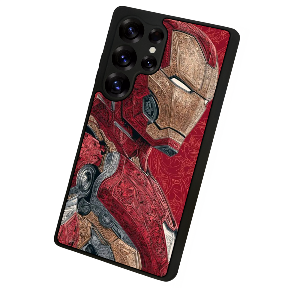 Samsung Galaxy S25 Ultra Uyumlu  Iron Man ( Demir Adam ) Tasarımlı Glossy Premium Kılıf