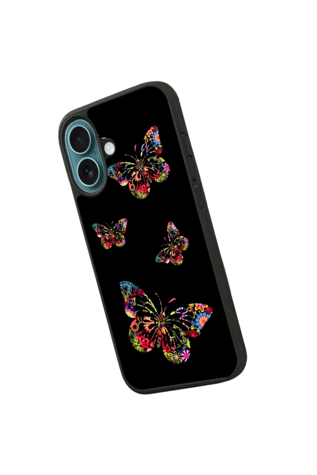 iPhone 16 Plus Uyumlu Kelebek Tasarımlı Glossy Premium Kılıf