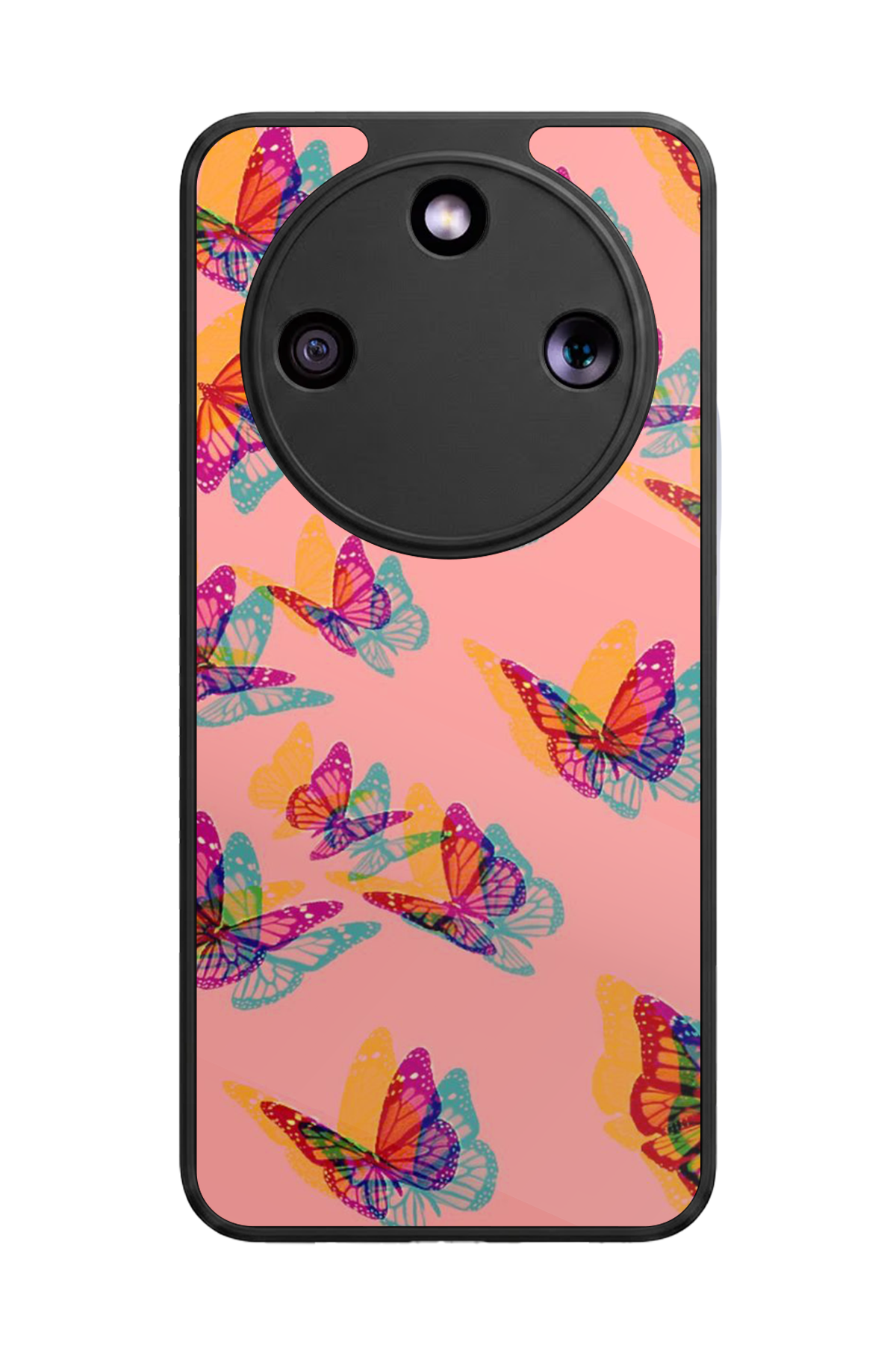 Honor Magic 8 Lite Uyumlu Kelebek Tasarımlı Glossy Premium Kılıf