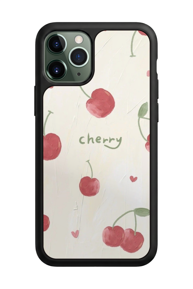 iPhone 11 Pro Uyumlu Kiraz Tasarımlı Glossy Premium Kılıf