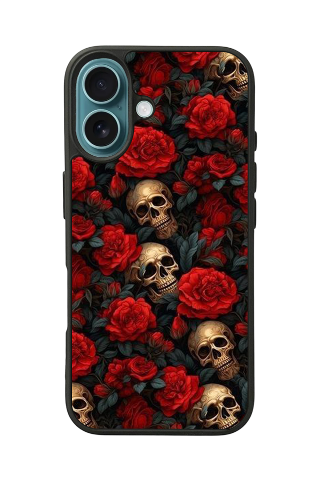 iPhone 16 Uyumlu KuruKafa Tasarımlı Glossy Premium Kılıf