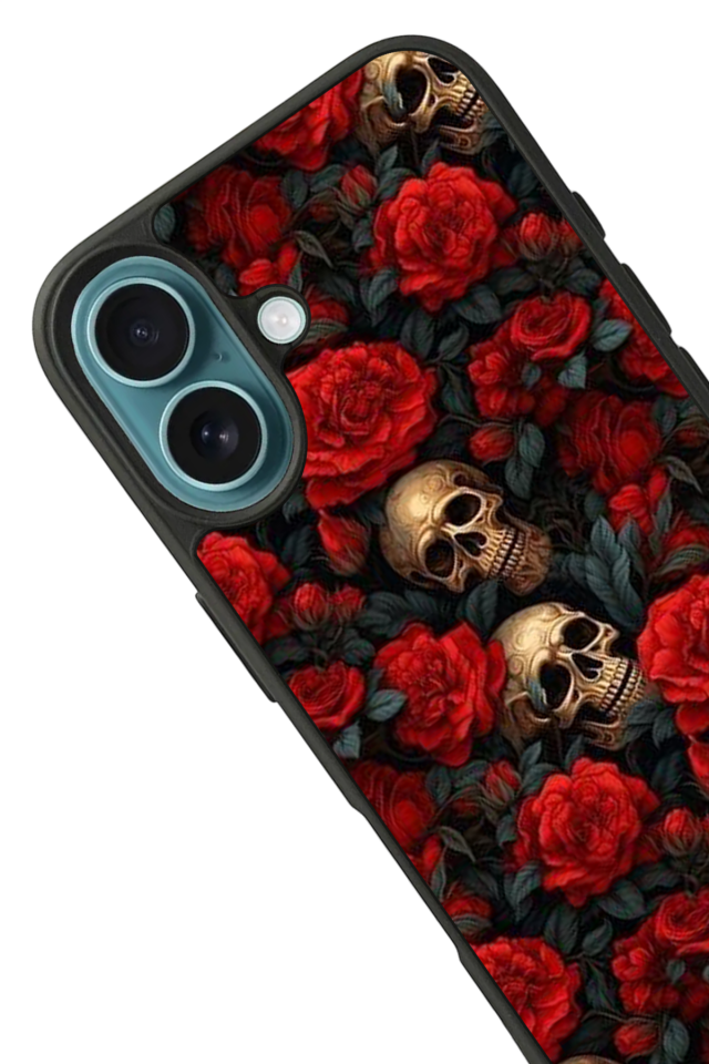 iPhone 16 Uyumlu KuruKafa Tasarımlı Glossy Premium Kılıf