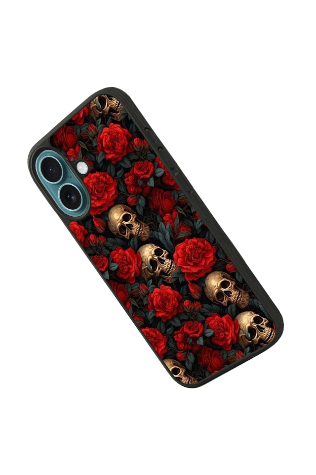 iPhone 16 Uyumlu KuruKafa Tasarımlı Glossy Premium Kılıf