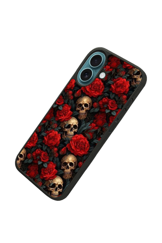 iPhone 16 Uyumlu KuruKafa Tasarımlı Glossy Premium Kılıf