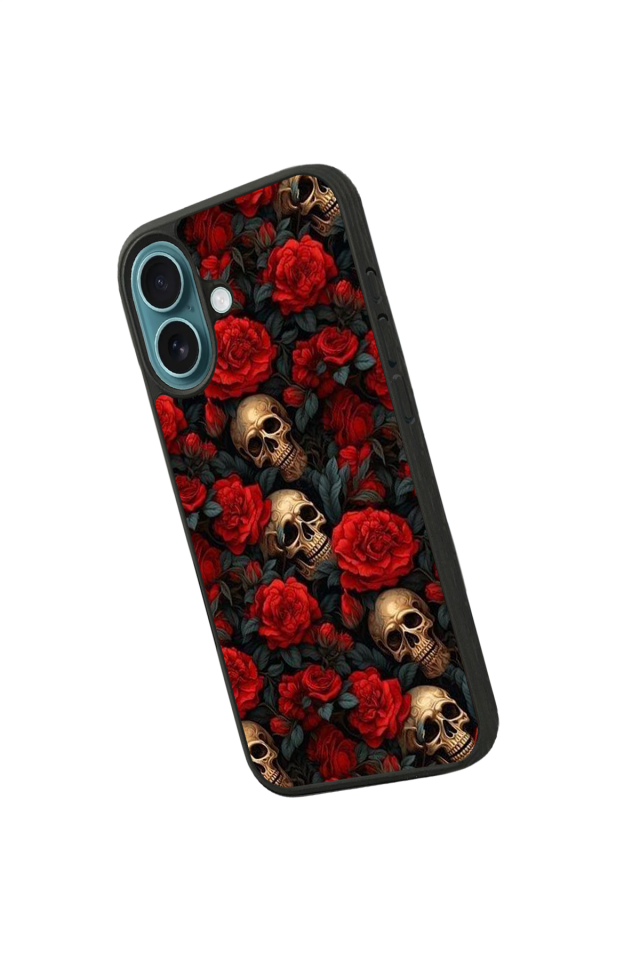 iPhone 16 Uyumlu KuruKafa Tasarımlı Glossy Premium Kılıf