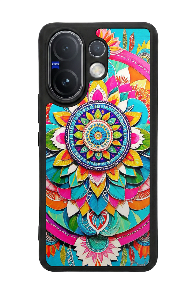 Vivo V60 Uyumlu Mandala Tasarımlı Glossy Premium Kılıf