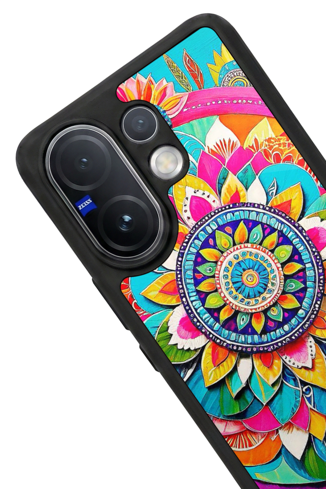 Vivo V60 Uyumlu Mandala Tasarımlı Glossy Premium Kılıf