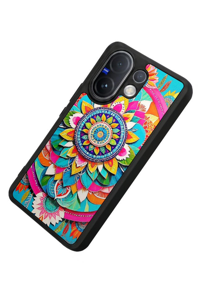Vivo V60 Uyumlu Mandala Tasarımlı Glossy Premium Kılıf