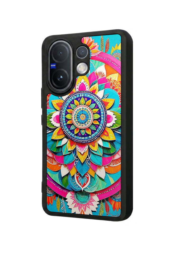 Vivo V60 Uyumlu Mandala Tasarımlı Glossy Premium Kılıf